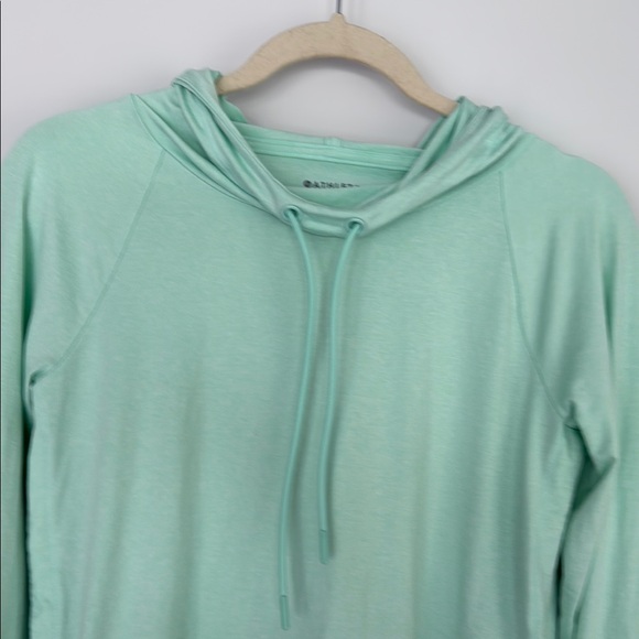 Athleta Mint Green Long Sleeve Tie Front Hoodie - Picture 3 of 5